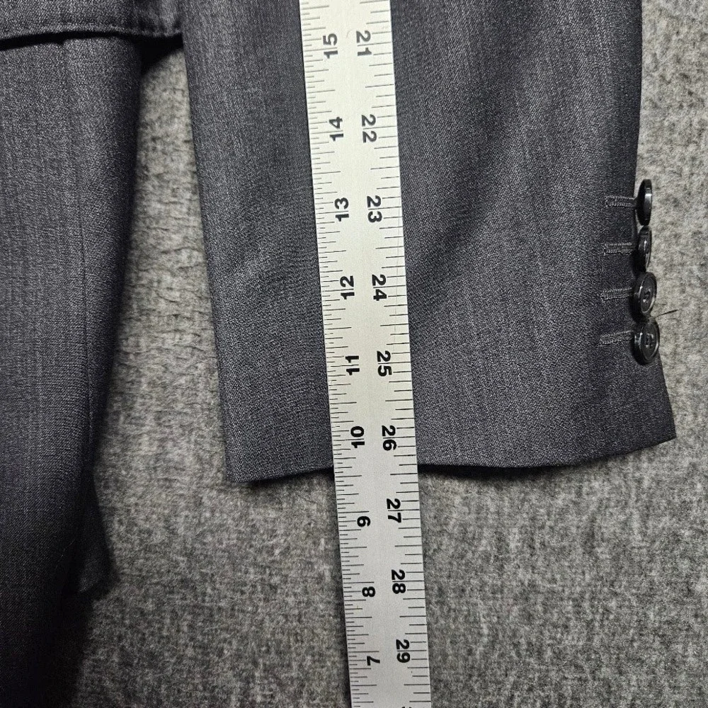 Saks Fifth Avenue Blazer Mens 42R Grey Ermenegildo Zegna Wool Sport Coat